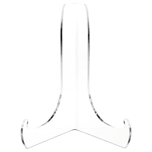 Plymor Clear Acrylic 60-Degree Angle Easel with Shallow Support Ledges, 6" H x 4.5" W x 3.5" D (6 Pack)