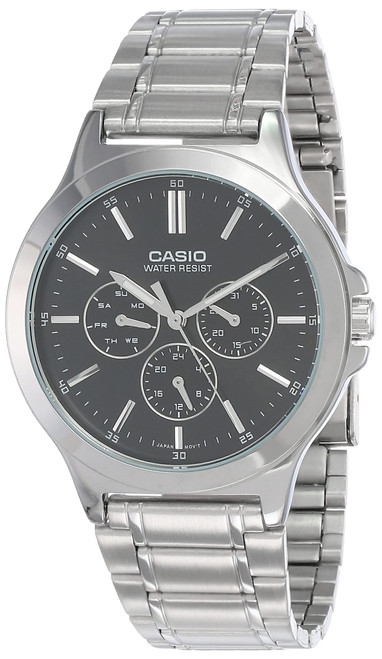 Casio Multi-Dial Stainless Steel Men's Watch MTP-V300D-1AV Casio Multi-Dial Stainless Steel Men's Watch MTP-V300D-1AV