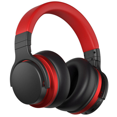 commalta Active Noise Canceling Headphones Wireless Bluetooth Headphones Over-Ear Wireless Headphones Noise Cancelling Headphones with Deep Bass, Comfort Fit, 30 Hours Playtime, Matte Black