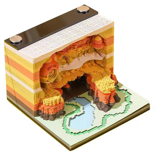 3D Memo Pad,3D Notepad,3D Sticky Notes,3D Art Notepad Paper Carving Memo Pad,DIY Notepad Creative Artsy Pads,3D Artistic Notepad Paper Craft Building Block,for Home Office Desk Decor