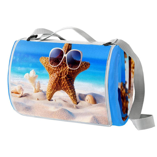 Handy Picnic Outdoor Blanket, Waterproof Blankets Foldable Beach Picnic Mat for Camping on Grass Picnic Blankets (Beach Starfish) Handy Picnic Outdoor Blanket, Waterproof Blankets Foldable Beach Picnic Mat for Camping on Grass Picnic Blankets (Beach Starfish)