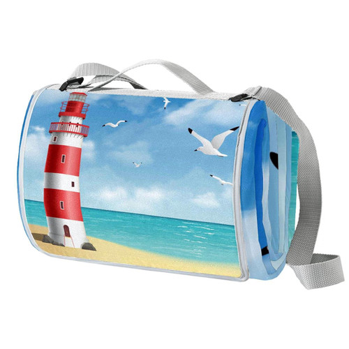 Handy Picnic Outdoor Blanket, Waterproof Blankets Foldable Beach Picnic Mat for Camping on Grass Picnic Blankets (Lighthouse Beach) Handy Picnic Outdoor Blanket, Waterproof Blankets Foldable Beach Picnic Mat for Camping on Grass Picnic Blankets (Lighthouse Beach)