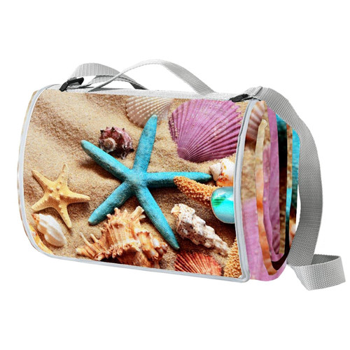 Handy Picnic Outdoor Blanket, Waterproof Blankets Foldable Beach Picnic Mat for Camping on Grass Picnic Blankets (Beach Summer Starfish Seashell) Handy Picnic Outdoor Blanket, Waterproof Blankets Foldable Beach Picnic Mat for Camping on Grass Picnic Blankets (Beach Summer Starfish Seashell)