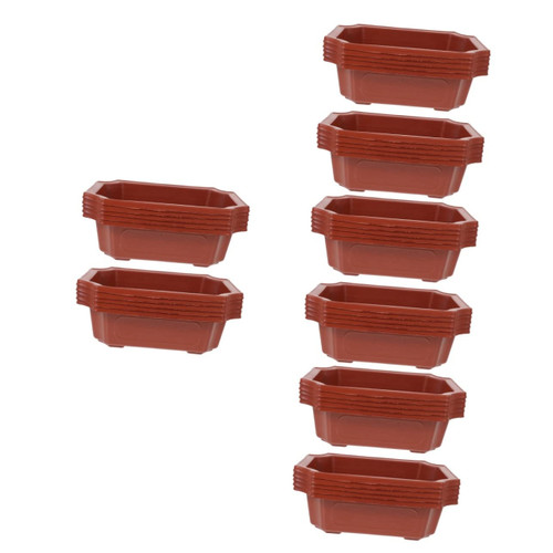 YARNOW 40 Pcs Flowerpot Plant Seedling Pots Gardening Pots Potted Plant Containers Plants Growing Planter Rectangular Flower Planter Shallow Planter Plastic Office Bonsai Succulents