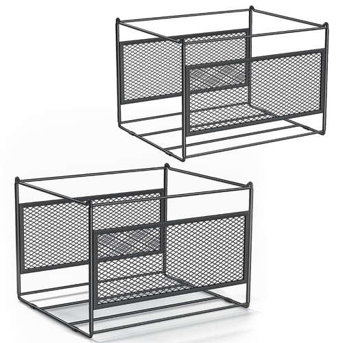 Vanulee Hanging File Folder Frame Letter/Legal Size,Hanging Files Desk Organizer,File Folders Holder Rack,Rails for Filing Cabinet or File Box,File Drawers over 15.2" L x 12.4" W x 10.5" H,2 Pack