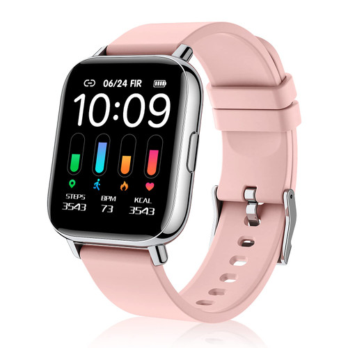 Smart Watch, 1.69" Smartwatch for Men Women IP67 Waterproof, 24 Sport Modes Smartwatches, Fitness Activity Tracker, Heart Rate Sleep Monitor, Pedometer, Smart Watches for Android iOS, Light Pink Smart Watch, 1.69" Smartwatch for Men Women IP67 Waterproof, 24 Sport Modes Smartwatches, Fitness Activity Tracker, Heart Rate Sleep Monitor, Pedometer, Smart Watches for Android iOS, Light Pink