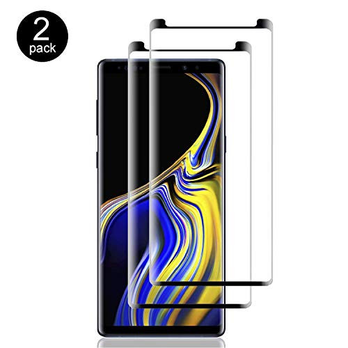 Galaxy Note 9 Screen Protector, COREFYCO Full Coverage Screen Protector (2-Pack) Tempered Glass Screen Protector 3D Curved/HD Clarity/Case Friendly Compatible with Samsung Note 9 (N9)