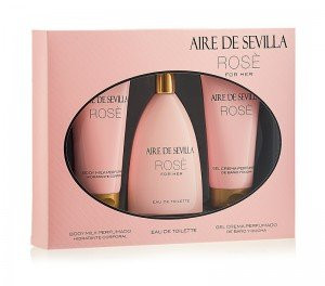 Aire de Sevilla Rose Set toilette + Body milk + shower gel
