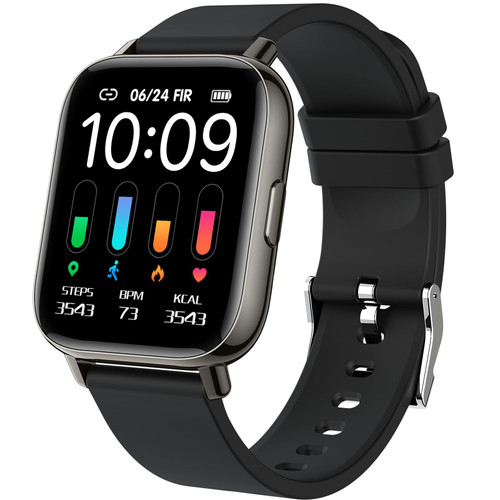 Nerunsa Smart Watch, 1.69" Smartwatch for Men Women IP68 Waterproof, 24 Sport Modes Smartwatches, Fitness Activity Tracker, Heart Rate Sleep Monitor, Pedometer, Smart Watches for Android iOS, Black Nerunsa Smart Watch, 1.69" Smartwatch for Men Women IP68 Waterproof, 24 Sport Modes Smartwatches, Fitness Activity Tracker, Heart Rate Sleep Monitor, Pedometer, Smart Watches for Android iOS, Black