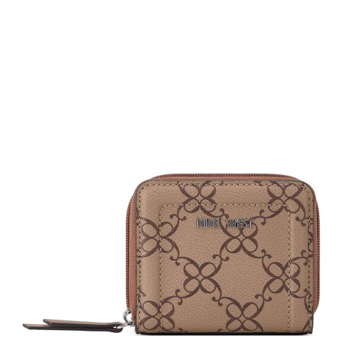 NINE WEST Antionetta Top-Handle Wallet Mocha Logo Multi One Size