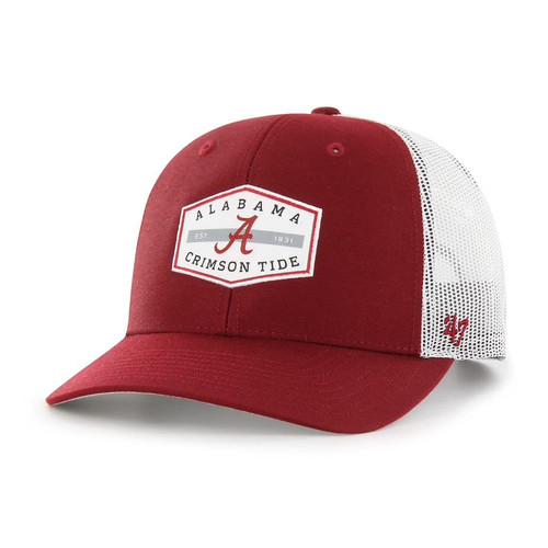 '47 NCAA Men's Trucker Convoy Snapback Adjustable Hat (Alabama Crimson Tide - Razor Red)