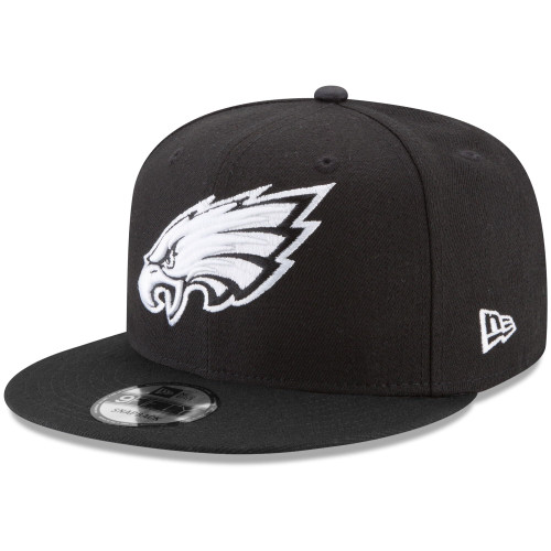 New Era NFL 9FIFTY Black White Adjustable Snapback Hat Cap One Size Fits All (Philadelphia Eagles)