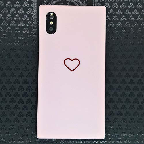Apple iPhone 8 Plus Case, iPhone 7 Plus Cover Luxury Metallic Cute Sweet Heart Square Shockproof TPU Soft Phone Case Back Cover for Apple iPhone 8/7 Plus (Pink, for iPhone 8/7 Plus 5.5")