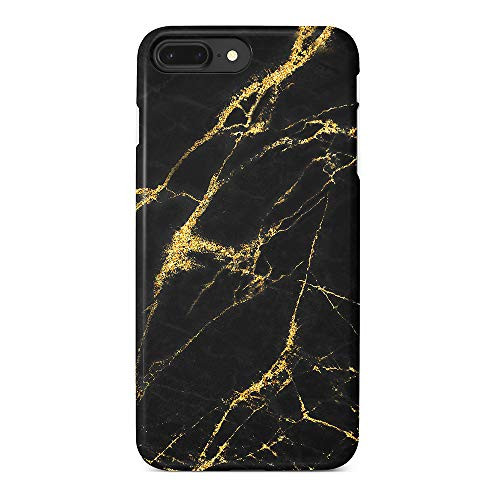 Obbii Black Gold Marble Desgin Case for iPhone 8 Plus/7Plus /6 Plus/6S Plus Shockproof Slim TPU Flexible Soft Silicone Protective Durable Cover Case Compatible with iPhone 8 Plus/7 Plus/6 /6S Plus
