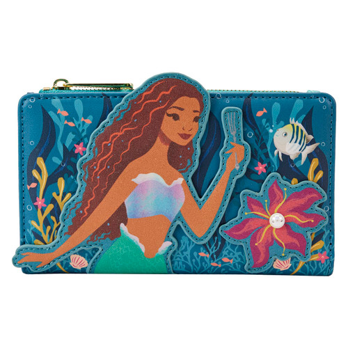 Loungefly Disney Little Mermaid Ariel Live Action Flap Wallet Loungefly Disney Little Mermaid Ariel Live Action Flap Wallet