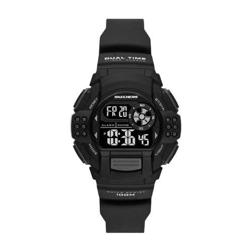 Skechers Women's Lampson Digital Chronograph Watch, Color: Black (Model: SR2112)