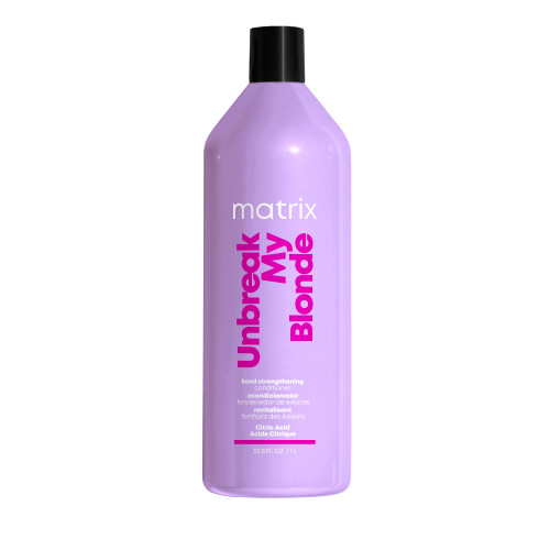 Matrix Unbreak My Blonde Strengthening Conditioner | Repairs and Adds Softness and Shine | For Damaged, Lightened and Over Processed Hair | Sulfate-Free |Packaging May Vary | 33.8 Fl. Oz. | Vegan