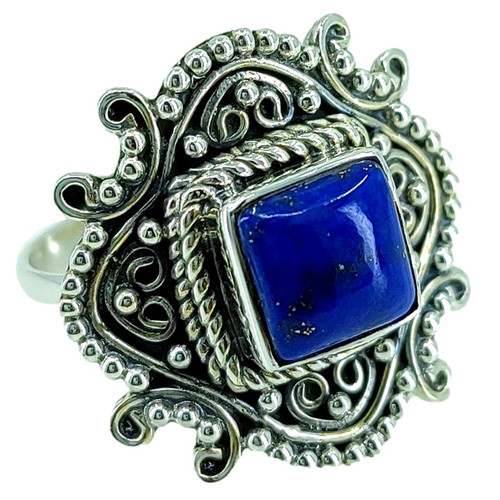 Navya Craft Natural Lapis Lazuli 925 Sterling Silver Ring for Women for Christmas Anniversary Birthday Valentine's Day Gift Wife her mother sister best friend Navya Craft Natural Lapis Lazuli 925 Sterling Silver Ring for Women for Christmas Anniversary Birthday Valentine's Day Gift Wife her mother sister best friend