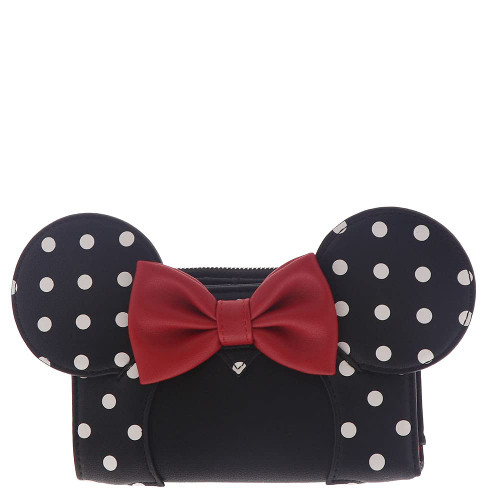 Loungefly x Disney Minnie Mouse Polka Dot Cosplay Flap Wallet (One Size, Black/White/Red)