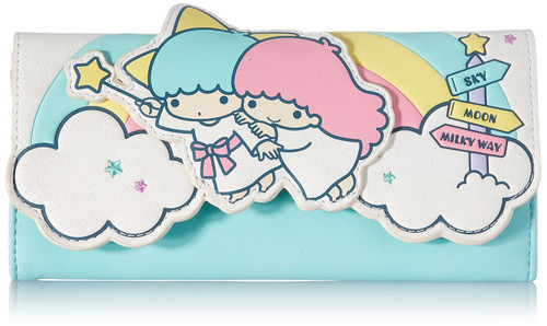 Loungefly Sanrio Hello Kitty Little Twin Stars Rainbow Cloud Tri-Fold Wallet
