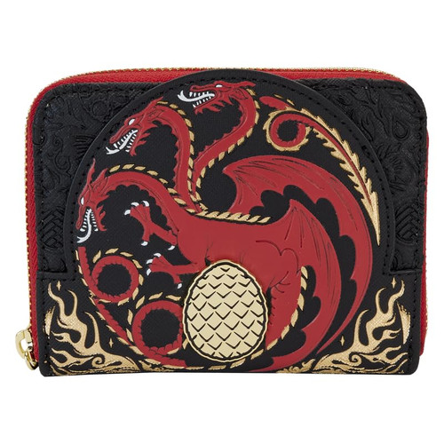 Loungefly House of the Dragon All Over Print House Targaryen Sigil Zip Around Wallet