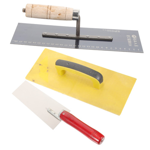 OSALADI 3pcs Stainless Steel Trowel Margin Trowel Tile and Flooring Trowel Concrete Finishing Trowel plastering Trowel Bricklayer Trowel Masonry Tools for Concrete Qixinggang Large