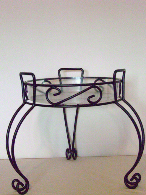 River North Combo Top Plant Stand 13", Black