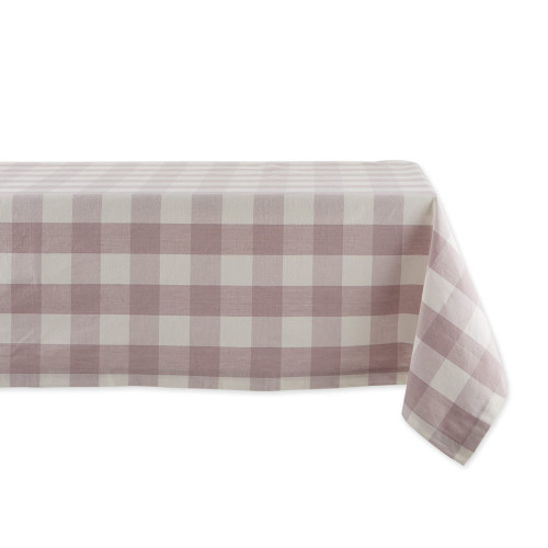 DII Buffalo Check Collection, Classic Farmhouse Tablecloth, Tablecloth, 60x120, Dusty Lilac