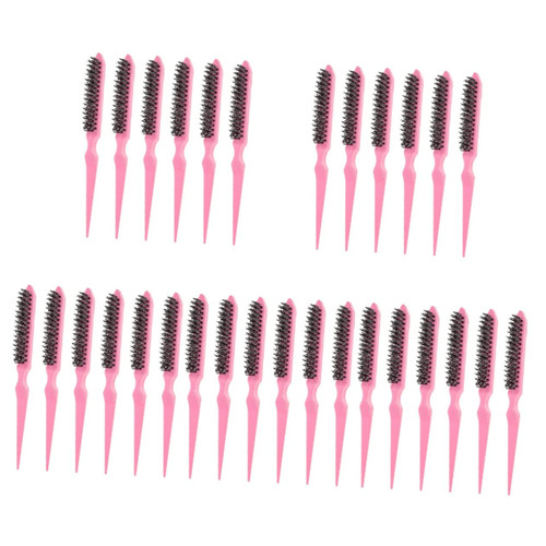 minkissy 30 Pcs Curling Comb Hairstyles Teasing Comb Scalp Grooming Comb Professional Barber Combs Tease Comb Men Suit Detangling Comb for Natural Black Hair Double Sided Man Fine Brush Abs