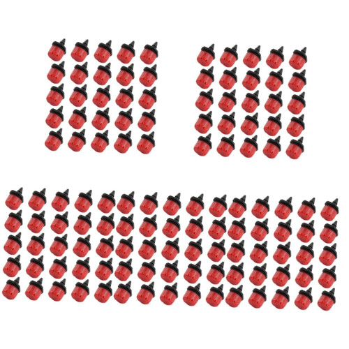 Yardwe 500 PCS Little Red Riding Hood Nozzle Sprinkler Drip Emitter drip Irrigation Button emitter Water dripper for Plants Water Flow Drip Irrigation System Plastic Lawn Fruit Tree