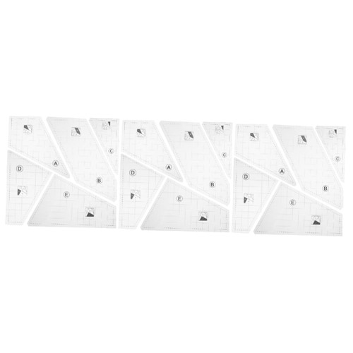 TEHAUX 3 Sets Patchwork Template Transparent Quilting Ruler Quilting Square Ruler Grids Eights Template Quilting Rulers and Templates Quilling Tool Cut Out Toolkit Acrylic Clamshell