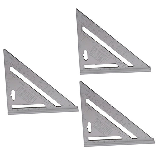 Vaguelly Tools Triangular Ruler Triangle Ruler for rafters Layout Square Tool Square Protractor protractors Carpentry Squares Steel framing Square Rafter Square Tools Supplies Ruler