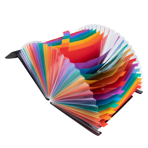 Ciieeo 2pcs Accordion Folder File Folder Expanding Plastic Document Folder Accordian File Organizer File Jackets File Pocket Folders Concertina Folder Plastic Folder Desk A4 File Package
