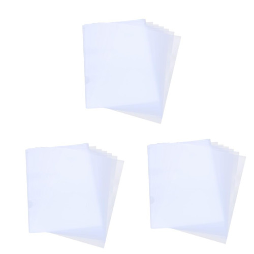 MAGICLULU 60 Pcs Folders Practical Document Folder Transparent Document Folder File Folder Clear Document Folder Stationery White Pp