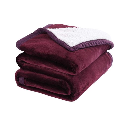 MarCielo Sherpa Blanket Throw Blankets Bed Blankets, Sherpa Fleece Throw Blanket Super Soft Warm Blanket Velvet Plush, King Size, Burgundy MarCielo Sherpa Blanket Throw Blankets Bed Blankets, Sherpa Fleece Throw Blanket Super Soft Warm Blanket Velvet Plush, King Size, Burgundy