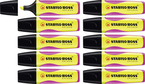 STABILO Highlighter BOSS SPLASH Box of 10 Yellow