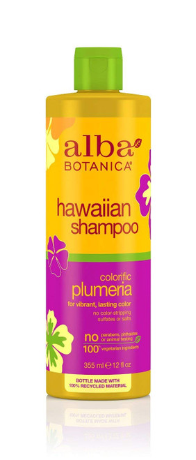 Alba Botanica Hawaiian Shampoo, Colorific Plumeria 12 oz (Pack of 7)7