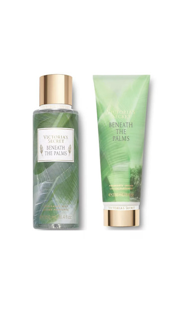 Victoria's Secret Beneath The Palms Fragrance Mist and Body Lotion Gift Set (Beneath The Palms)