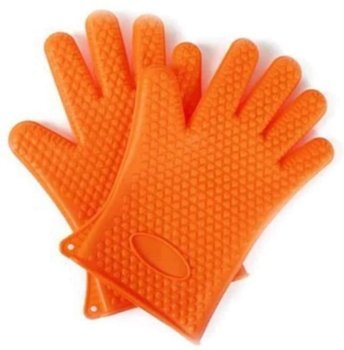 Tigrun Oven Mitts Oven Gloves Grill Gloves BBQ Gloves Silicone, Oven Gloves Heat Resistant Non-Slip, Grill Gloves for BBQ Cooking Baking Grilling BBQ Microwave, 1 Pair Oven Mitts Heat Resistant