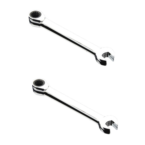 Angoily 2pcs ratchet wrenches dual head wrench wrench tool double ended wrench wrench double head ratchet spanner dual purpose ratchet