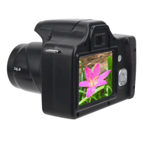 HD SLR Camera, Black Digital Camera, Long Length for Family Gatherings Outdoor Trips (Standard Edition)