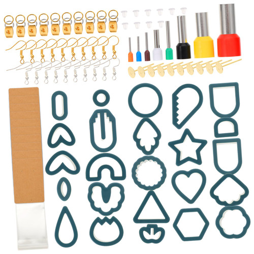 SEWACC 4 Sets Clay Cutter Polymer Cutter for Earrings Clay Earring Cutters Polymer Clay Earrings Clay Earring Making Kit Plastic Jewels Pottery Craft Tool Paper Jewelry Art Supplies