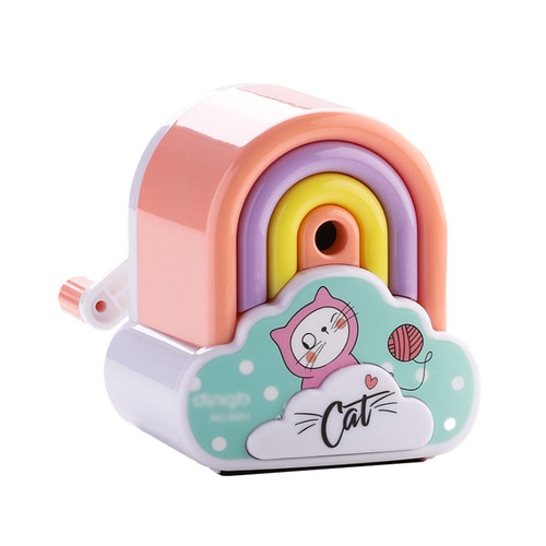 HEIMP Manual Pencil Sharpener, Fun Pencil Sharpener?Adjustable Thickness,Hand Crank Sharpener?Non-Slip Mat Pencil Sharpener (Color : A)