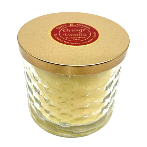 Circle E Candles, Orange Vanilla Scent, Medium Size Jar Candle, 17oz, 2 Wicks