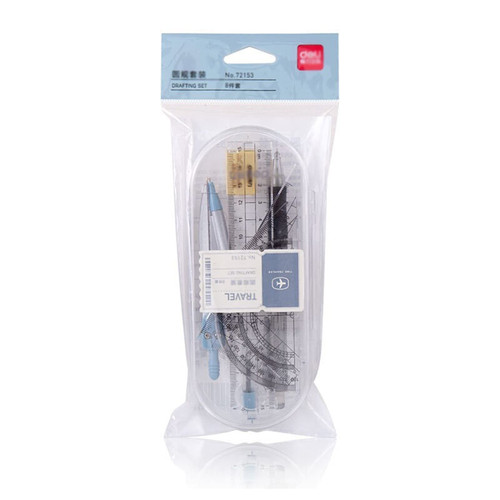 moisture Compass Set Research Compass Triangle Ruler Pencil Math Geometry Kit with Storage Box Set Student Supplies Compass Set Compass Geometry Kit (Color : A)