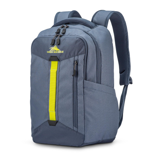 High Sierra Everyday Backpack w/Device Sleeve & Adjustable Straps, Grey Blue