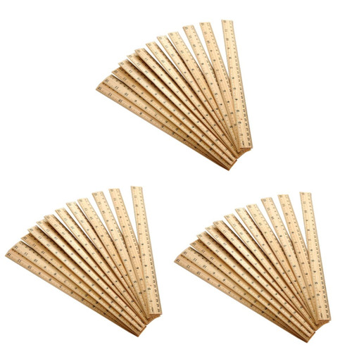 Operitacx 90 Pcs Office Ruler 30cm Ruler Measuring Tools Double Scale Ruler Bookmark Ruler Sewing Straight Ruler Woodworking Ruler Unbreakable Rulers Measuring Ruler Student Wooden Bamboo