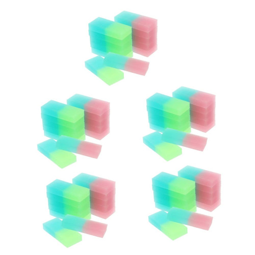 STOBOK 60 Pcs Gradient Eraser Drawing Erasers Gradient Colored Erasers Kids Pencil Erasers Students Stationery Cute Erasers for Kids Cool Erasers Small Erasers Puzzle Child PVC Cartoon