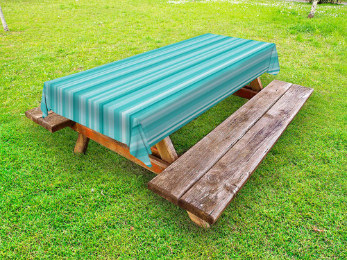 Ambesonne Aqua Outdoor Tablecloth, Abstract Ocean Inspired Palette Lines Geometrical Image, Decorative Washable Picnic Table Cloth, 58" X 104", White Seafoam Pale Blue Turquoise Ambesonne Aqua Outdoor Tablecloth, Abstract Ocean Inspired Palette Lines Geometrical Image, Decorative Washable Picnic Table Cloth, 58" X 104", White Seafoam Pale Blue Turquoise