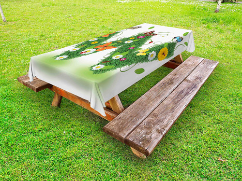 Ambesonne Letter W Outdoor Tablecloth, Nature Inspired Green Foliage with Wildflowers Various Butterflies Vivid Palette, Decorative Washable Picnic Table Cloth, 58" X 104", Multicolor Ambesonne Letter W Outdoor Tablecloth, Nature Inspired Green Foliage with Wildflowers Various Butterflies Vivid Palette, Decorative Washable Picnic Table Cloth, 58" X 104", Multicolor